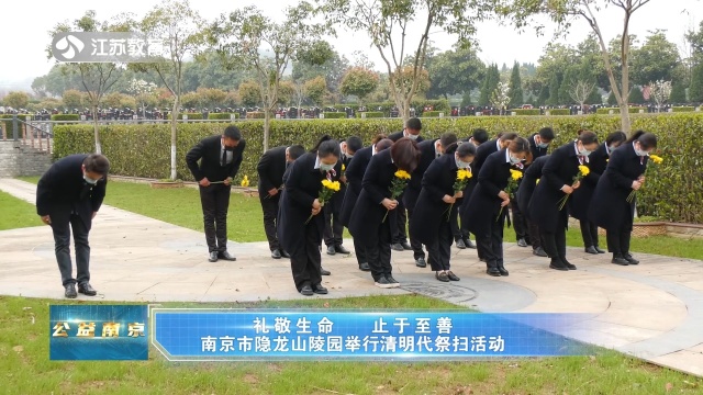 南京市隐龙山陵园举行清明代祭扫活动