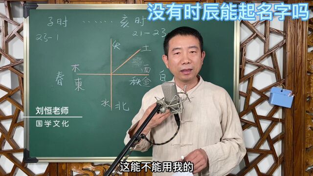 刘恒易经:没有时辰能起名字吗