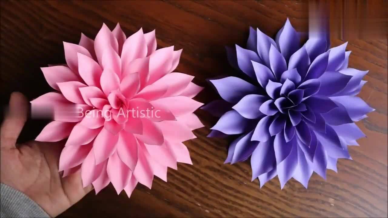 手工折纸教程:唯美逼真的花朵,喜欢就动手试一试吧