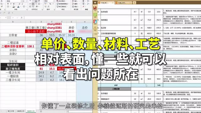 【深扒】装修报价怎么审?清单套路揭秘!单价/数量/材料/工艺逐项详解,清包半包还是全包?| 2022视频日记02