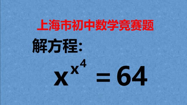 少见的方程,巧妙的解法,高手思路简单又好懂!