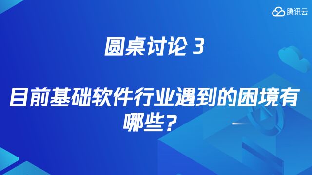 圆桌讨论3《目前基础软件行业遇到的困境有哪些?》