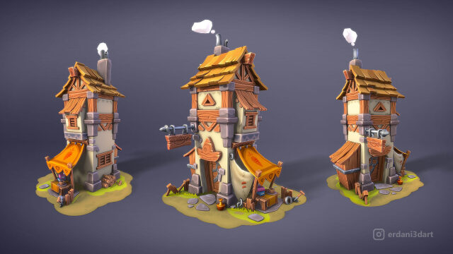 3dmax零基础房屋模型制作全过程 3d游戏场景建模教程