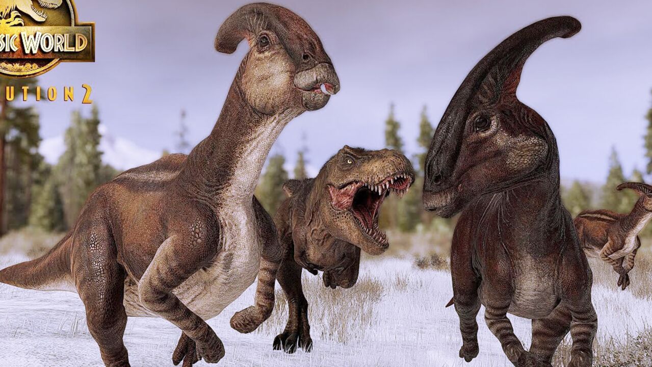 君王暴龙 vs 副栉龙 ~ 侏罗纪世界进化 2 代_高清1080p在线观看平台