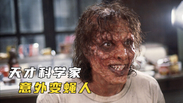 倒霉天才科学家,不幸与苍蝇合体科幻变异《变蝇人》
