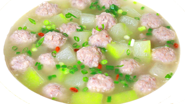 三伏天喝"冬瓜丸子汤",不用料酒不用淀粉,丸子嫩如豆腐不松散