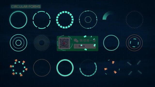AE模板300+HUD技术元素科技UI显示信息图形动画