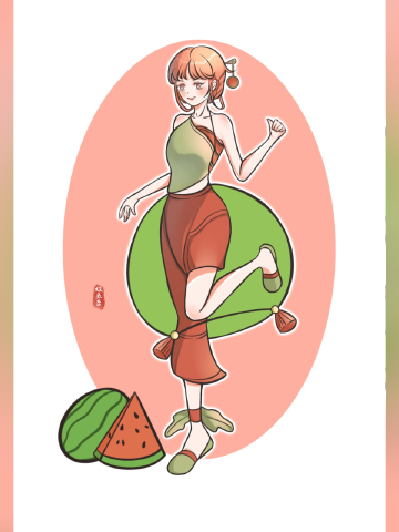水果拟人之西瓜