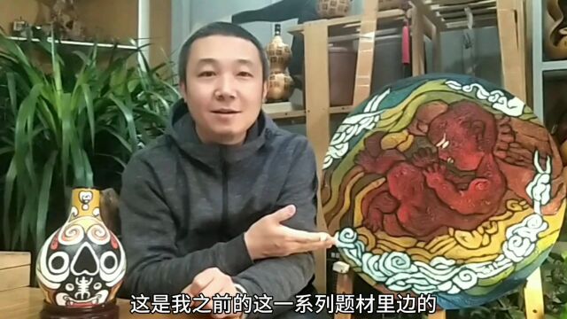 传统手工艺,谁说手工艺葫芦与美术绘画不能完美结合?你品你细品