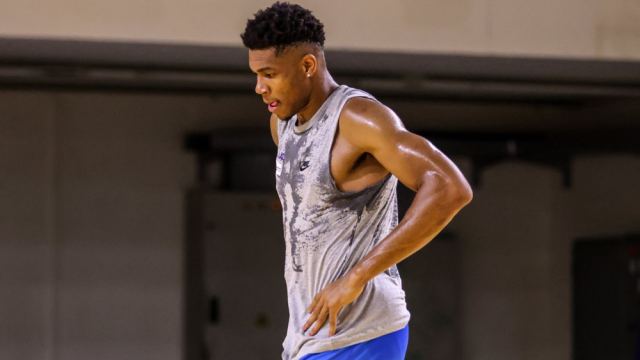 备战欧锦赛!字母哥晒训练照挥洒汗水,一身腱子肉太抢眼!