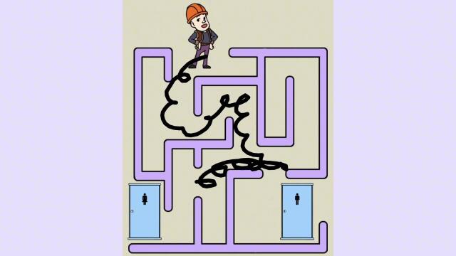 画线迷宫:这个游戏太好玩了,画条线就能帮他们上厕所,为什么他们还