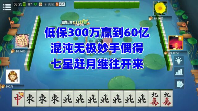 红中麻将:低保300万赢到60亿,12张北风妙手偶得,七星赶月继往开来