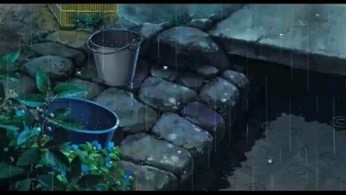 #宫崎骏漫画下雨片段#江南梅雨季节，静静欣赏一下灵动的雨声吧！