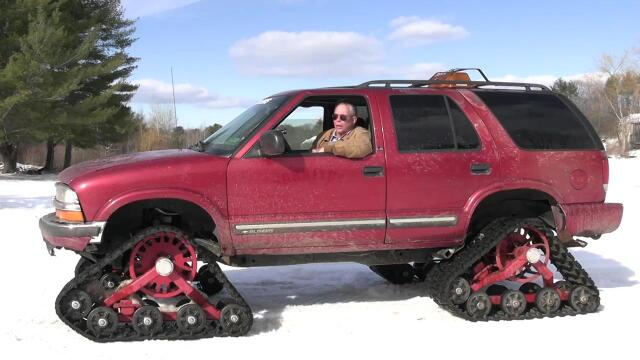 雪佛兰开拓者配置mattracks全地形橡胶履带轮雪地畅游