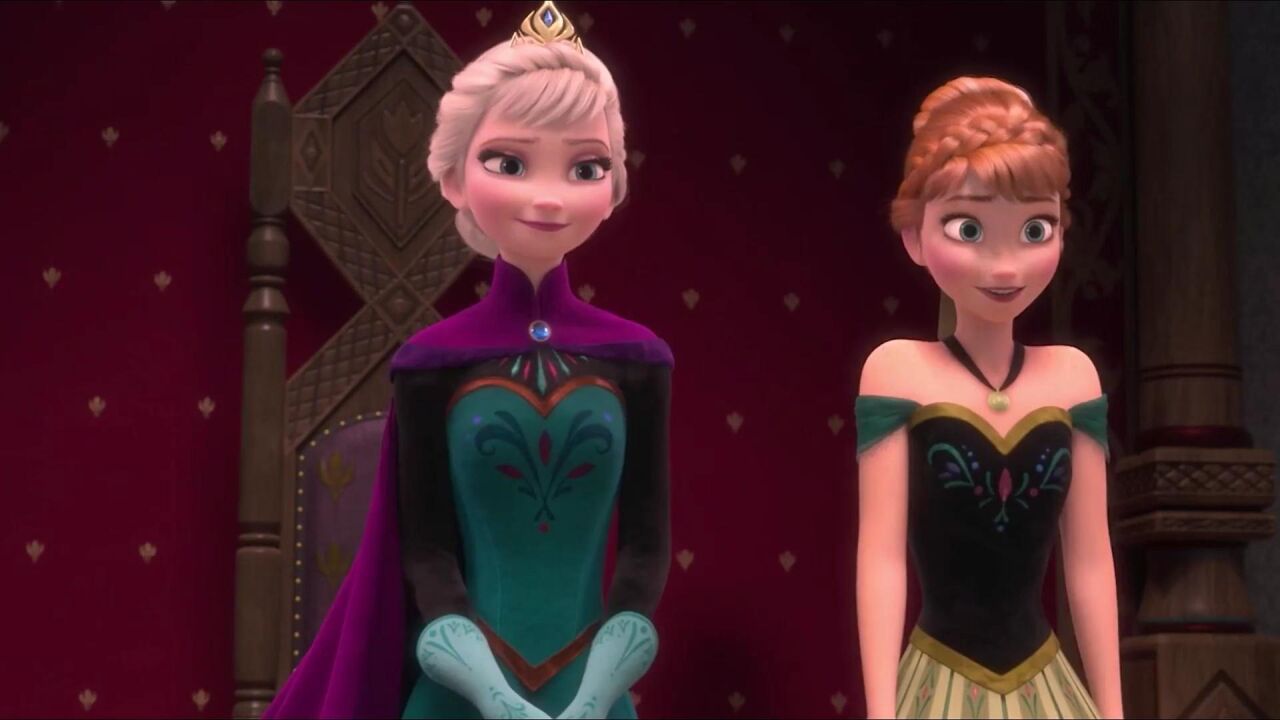 【冰雪奇缘】艾莎女王和雪宝,真是感情很深_腾讯视频