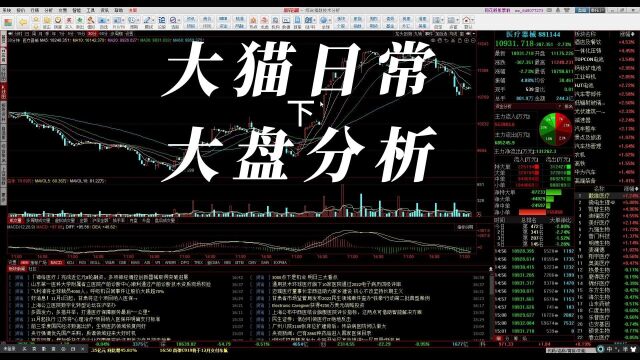 10月25日大猫日常大盘分析下