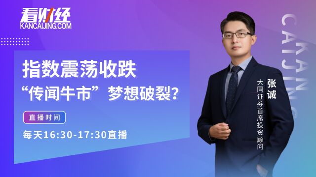 大同证券首席投顾张诚:指数震荡收跌,“传闻牛市”梦想破裂?