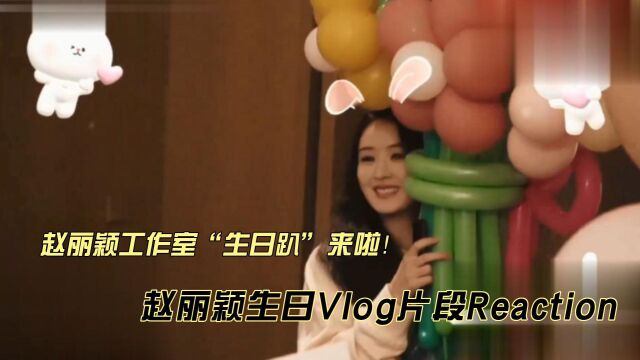 赵丽颖工作室生日趴Vlog片段reaction