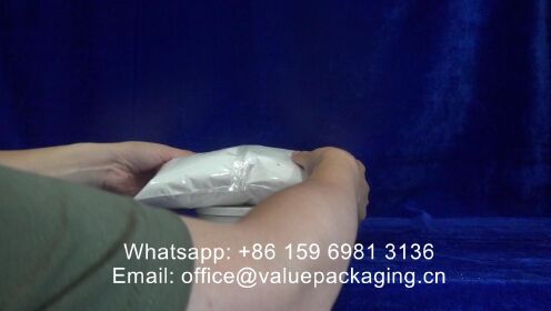 TLEN791 1kg洗衣粉矮胖型塑料包装袋的尺寸和最终包装效果W250XH285mm