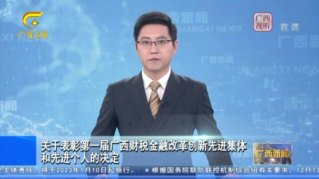 关于表彰第一届广西财税金融改革创新先进集体和先进个人的决定