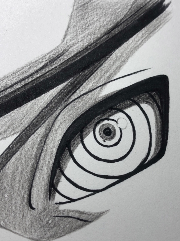 轮回眼简单绘画过程图.