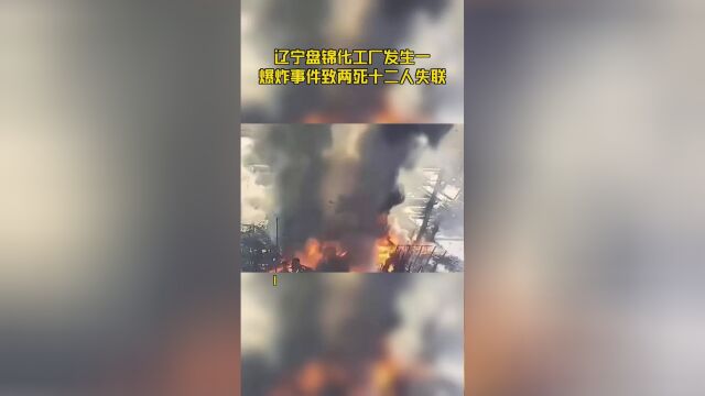 辽宁盘锦化工厂发生一爆炸事件致两死十二人失联