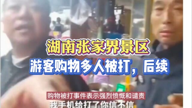 湖南张家界景区,游客购物多人被打致伤,后续