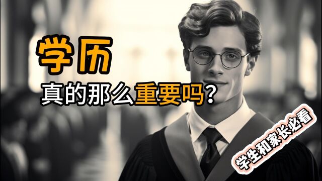 【学历真的那么重要吗?】学历在限制你的梦想?