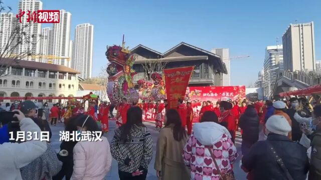 【新春纪事】武汉:非遗高龙亮相民俗庙会