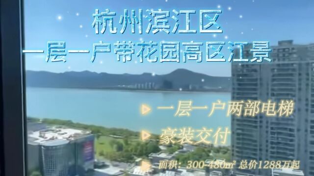 滨江区6号楼301,300平,总价1288万1号楼301,480平,总价2160万一层一户带花园高区江景