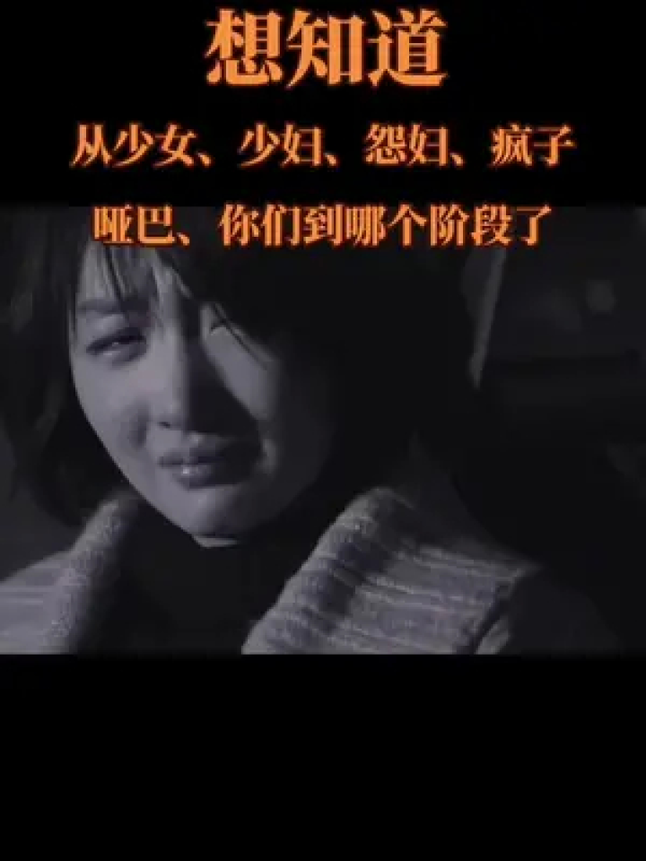 你说: 一个女人,从少女,少妇,怨妇,疯子,哑巴,你们说她到底经历了什么