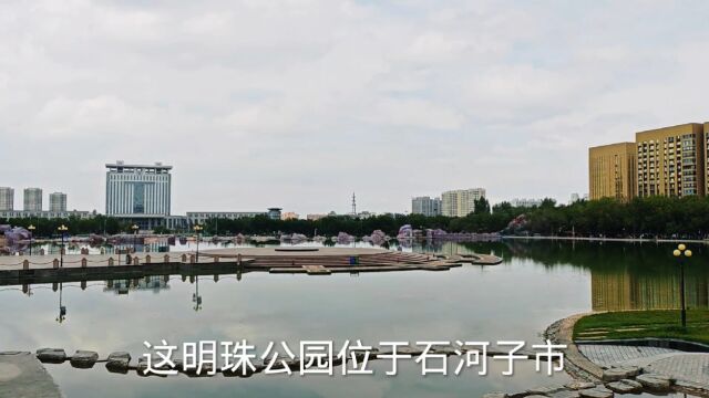 石河子市的明珠公园是市民们休闲娱乐体育锻炼的好去处