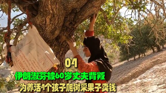 伊朗淑芬被60岁丈夫背叛,为养活4个孩子,爬树采摘山上野果卖钱!