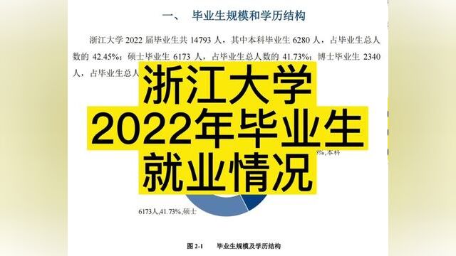 浙江大学2022年毕业生就业情况#浙江大学#毕业生#就业情况#本科#就业率