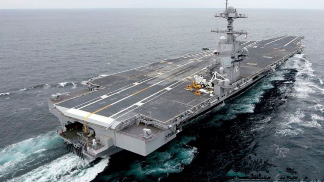 美国最先进最贵的"福特号"航母,也是世界最大航空母舰,满载排水量超10