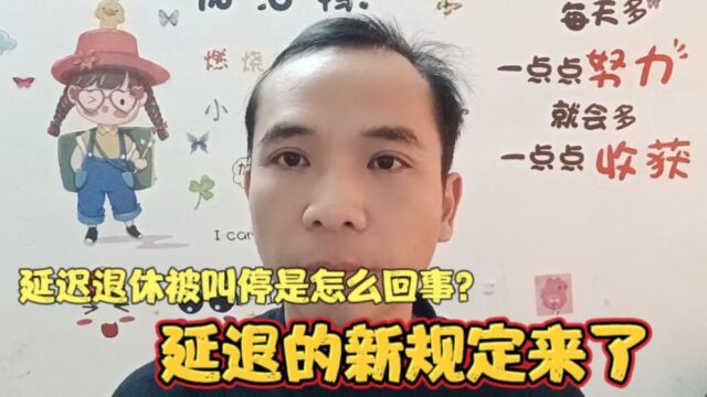 迟退休被叫停是怎么回事,延退的新规定来了