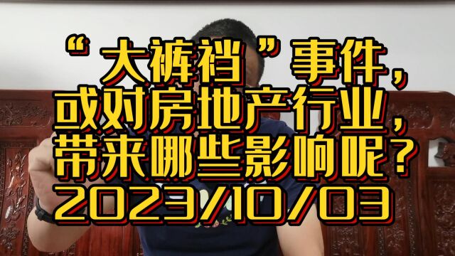 “大裤裆”事件,或对房地产行业,带来哪些影响?