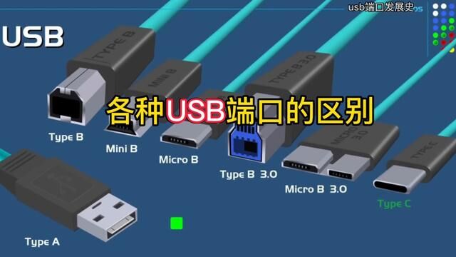 手机电脑各种数据充电接口的区别与作用, 计算机USB端口的发展史#typec接口 #电脑usb接口 #生活小知识