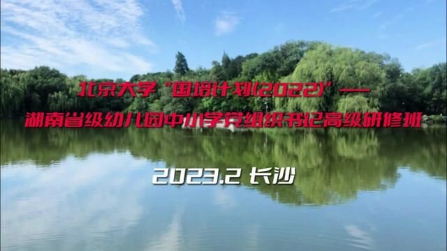 北京大学—湖南省幼儿园中小学党组织书记研修班