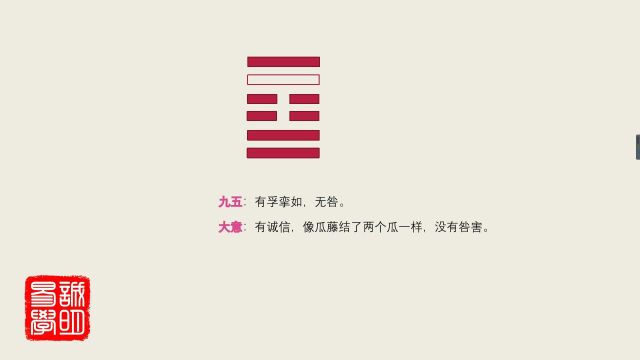 437这样讲易经,实在太清楚了,诚明易学中孚卦九五:有孚挛如