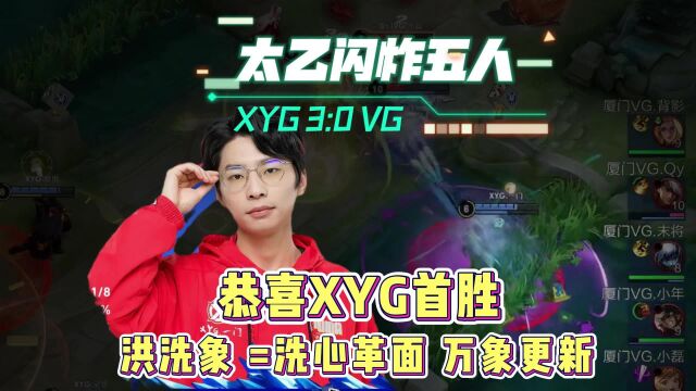 XYG教练洪洗象名字的意思:洗心革面,万象更新