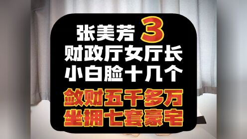 （第3集）江苏省财政厅女厅长张美芳，在七套豪宅里养了十几个小白脸。
