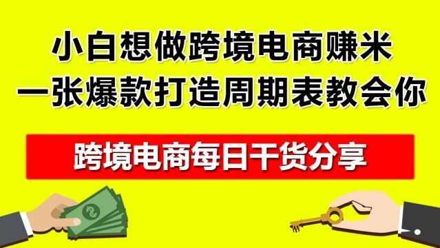 03.小白想做跨境电商赚米,一张爆款打造周期表教会你