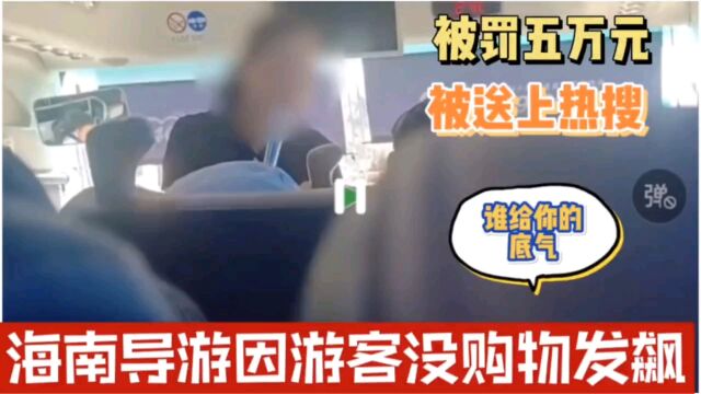 三亚因游客未购物,被导游大骂!官方通报:违法行为查实罚5万元