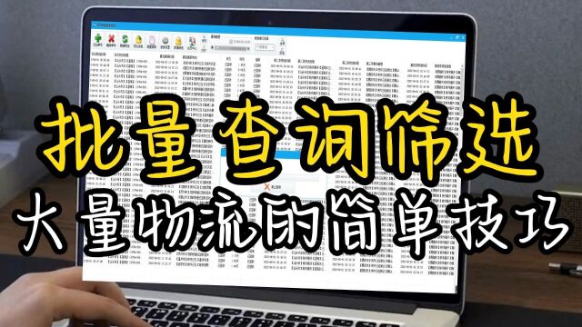 轻松应对大量快递查询!教你快速查询筛选物流的简单技巧