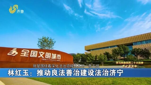 书记话法治 | 林红玉:推动良法善治 建设法治济宁