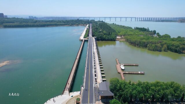 三门峡市天鹅湖国家城市湿地公园青龙大坝美景