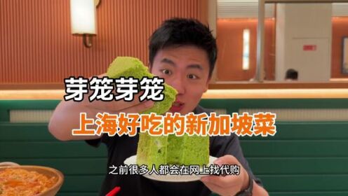 上海好吃的新加坡餐厅推荐！还吃到了JJ同款的斑斓戚风绿蛋糕！#上海探店 #芽笼芽笼 #上海 #蛋糕
