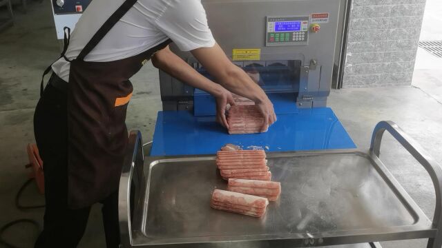 整板冻肉切片机数控智能切肉片设备自动羊肉卷切片机械