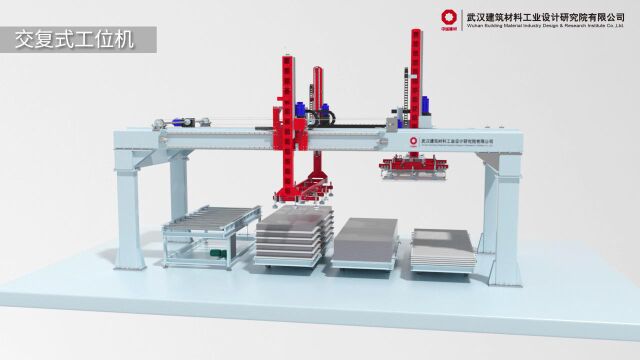 建材院三维模型动画—复合吸盘撤垛机